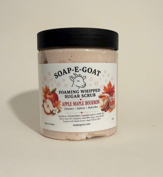 Apple Maple Bourbon Foaming Whipped Sugar Scrub