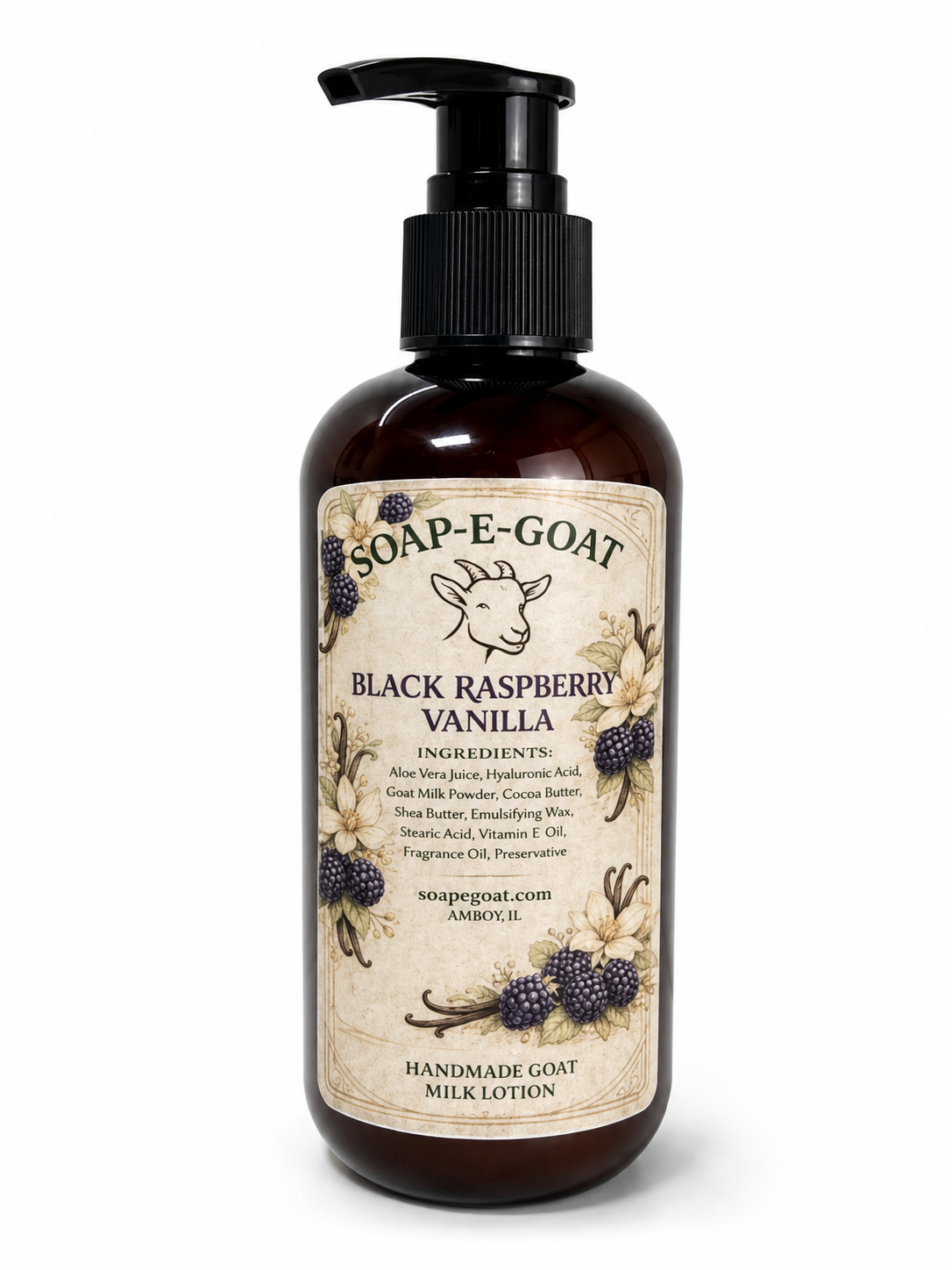 Black Raspberry Vanilla Goat Milk Lotion 8 ounce